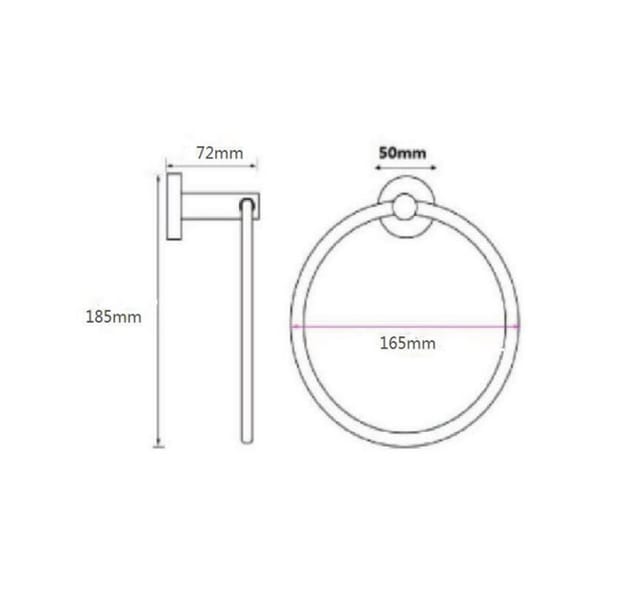 Handtuchring ø 16 cm Kupfer gebürstet - Aloni