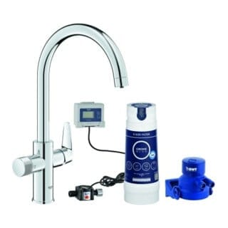 Blue Pure BauCurve C-Auslauf Starter Kit, S-Filter, chrom 30581 - Grohe