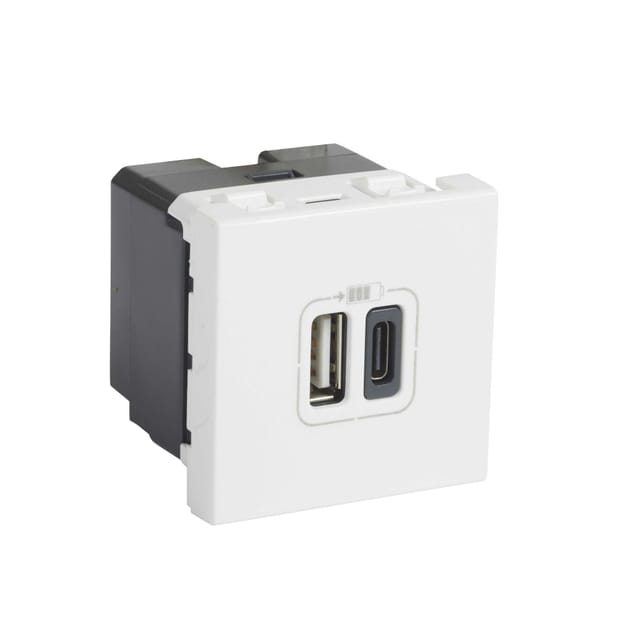 Legrand MSC 2XUSB-A+C 2MOD 3A ULTRAWS (077592 MOSAIC)