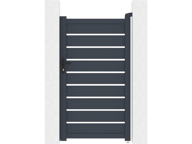 Aluminium Tor Bastien - 100 x 176 cm - Anthrazit