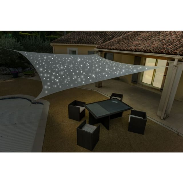 Werka Pro - Sonnenschutzschirm 200 Led 3x4m taupe