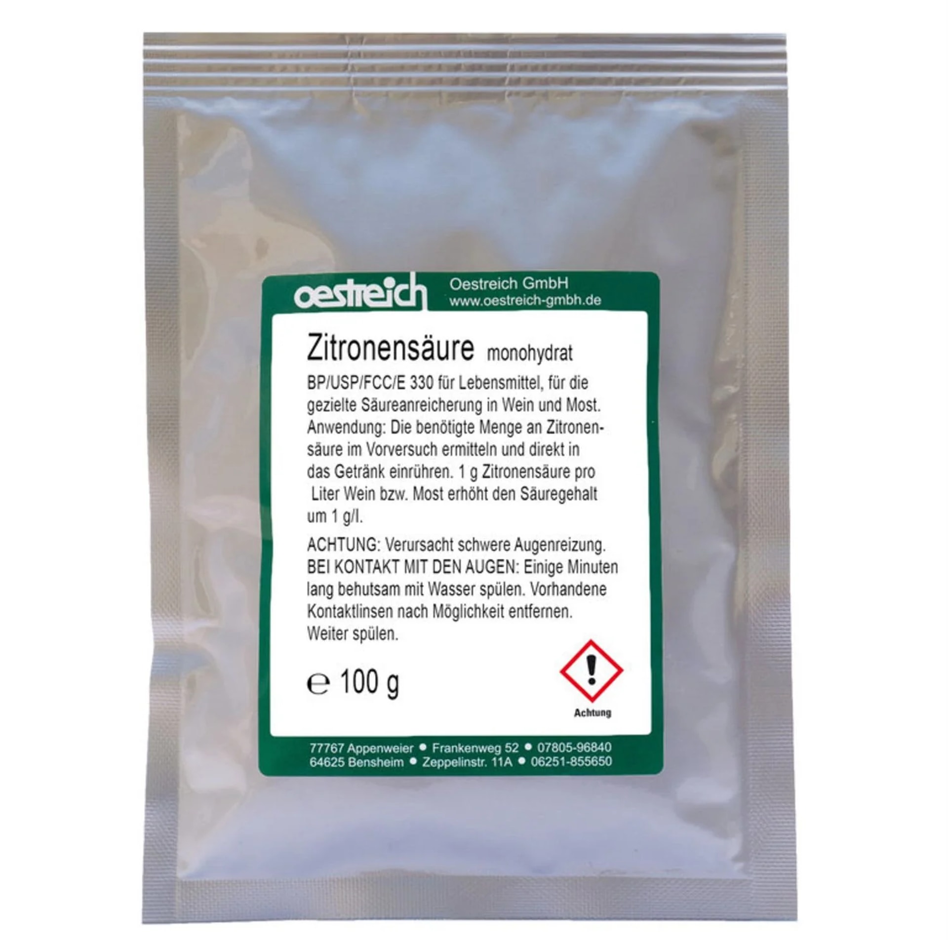 Zitronensäure Monohydrat, 100 G