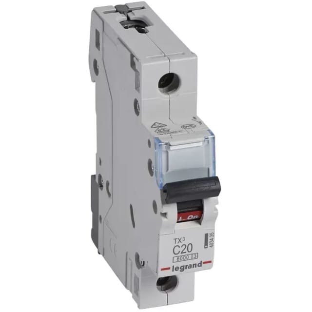 Legrand TX3 Leitungsschutzschalter C-Charakteristik, 20A, 1-polig, 6kA, 230/400VAC, 1TE 403435