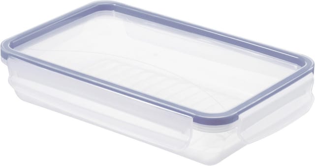 Rotho - Kühlschrankdose Click & Lock, 1 l flach horizon blau Vorratsdose