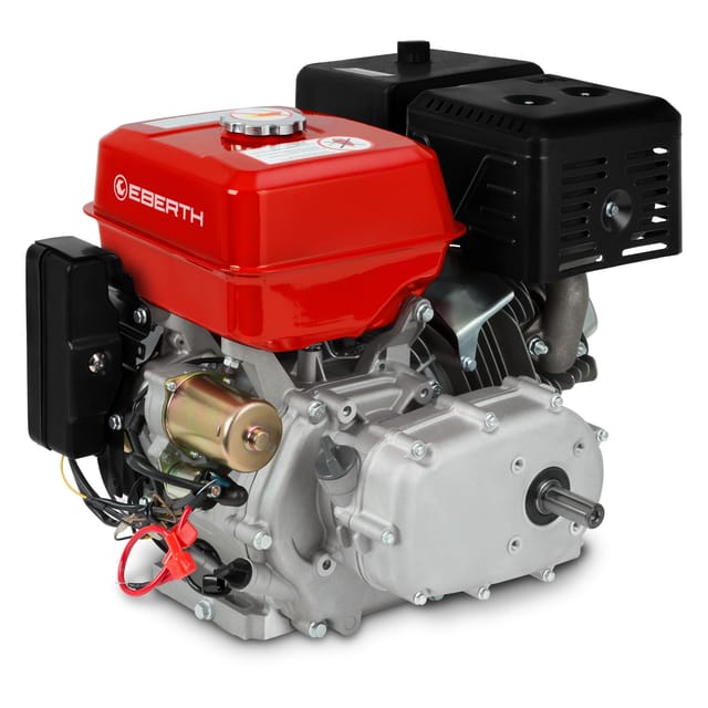 13 ps 9,56 kW Benzinmotor Standmotor Kartmotor Antriebsmotor mit Ölbadkupplung, 22 mm ø Welle, E-Start, 17ah 12V Batterie, Ölmangelsicherung, 4-Takt,