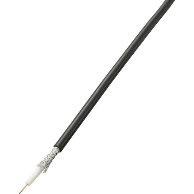 TRU COMPONENTS 1567202 Koaxialkabel Außen-Durchmesser: 5 mm RG58 75 Ω 52 dB Schwarz 100 m
