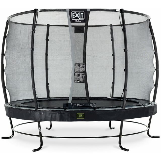 EXIT Elegant Premium Trampolin ø305cm mit Deluxe Sicherheitsnetz - schwarz