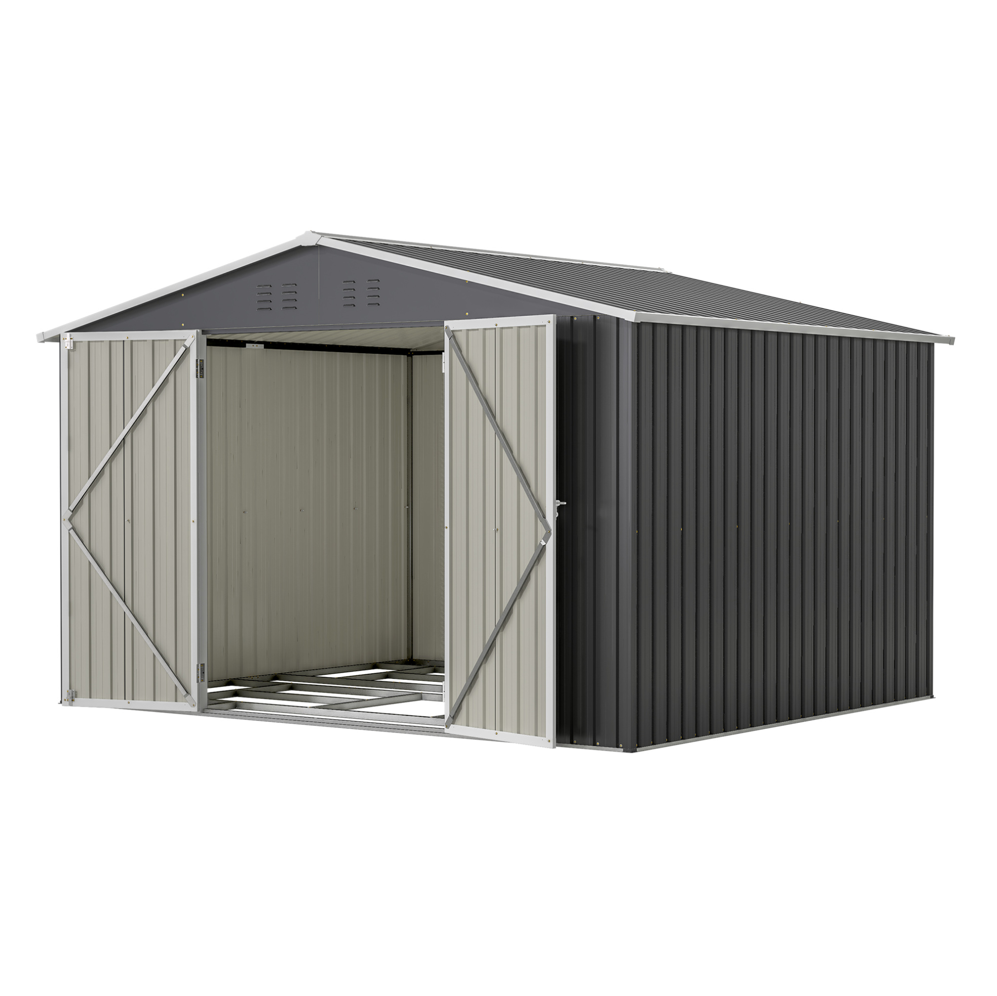 Metall-gartenhaus 300 X 252 X 191 Cm, Anthrazit Modenuit