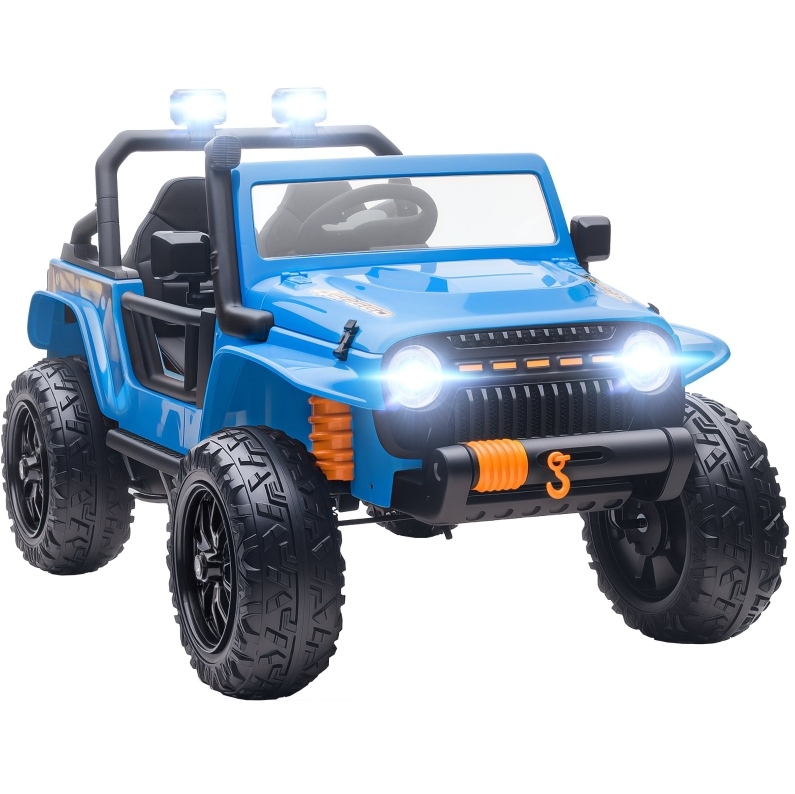12v Kinder Elektroauto Mit Elternsitz, Fernbedienung Und Blauen Led-leuchten Modenuit