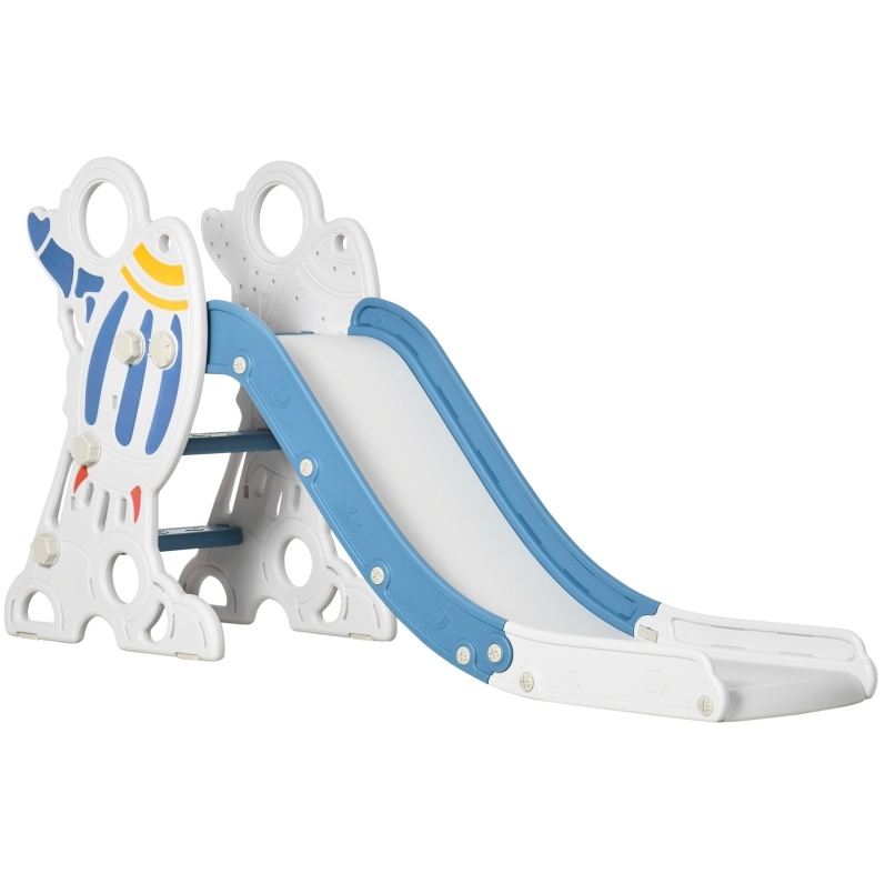Kinderrutsche 1,5 Bis 3 Jahre Raketen-design Mit Sticker-set Blau 157 X 46,5 X 80 Cm