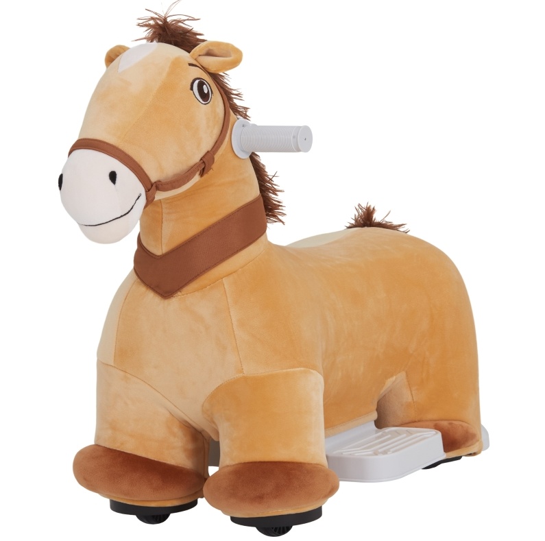 Elektrisches Reitpferd Für Kinder 6v Mit Musik, 2 Km/h, Braun