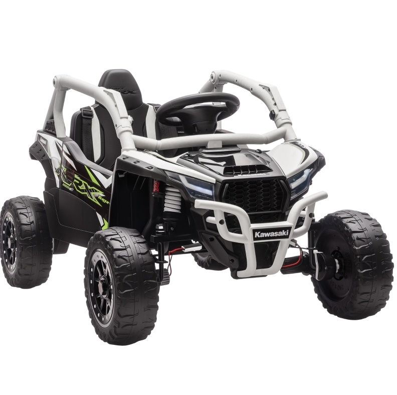 12v Elektrogeländefahrzeug Für Kinder Kawasaki Teryx Krx 1000 Grau Mit Fernbedienung