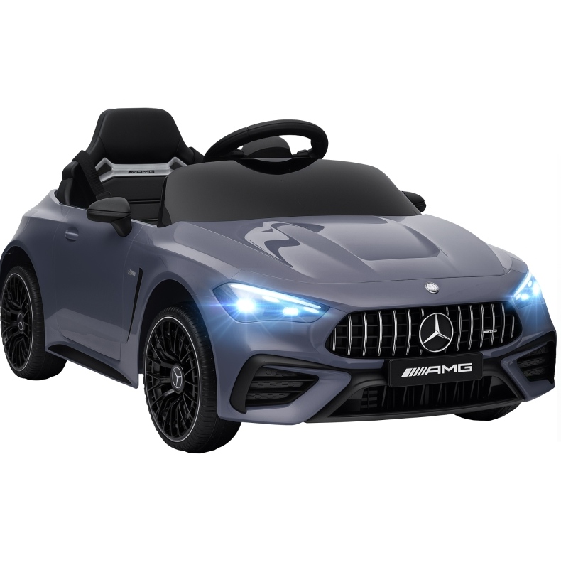 Elektrisches Kinderauto Mercedes-amg 12v Grau Mit Fernbedienung, Led Und Musik