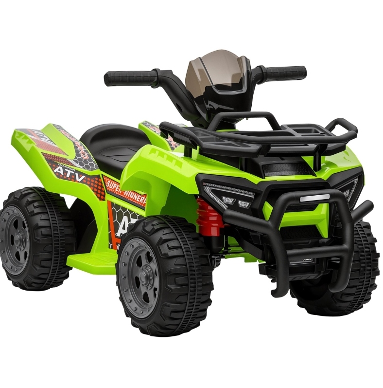 Elektrisches Kinder-quad 6v Mit Vorwärtsfunktion Und Musik, Grün, 18-36 Monate