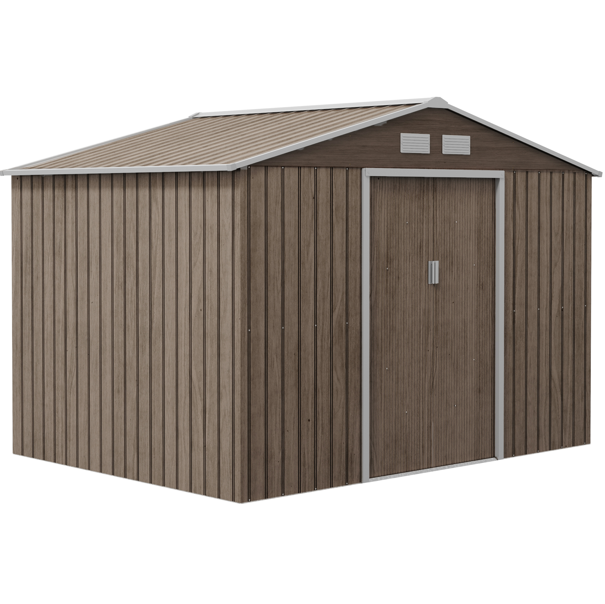 Gartenhaus Aus Verzinktem Stahl 4,9 M² 277 X 195 X 192 Cm Mit Pultdach