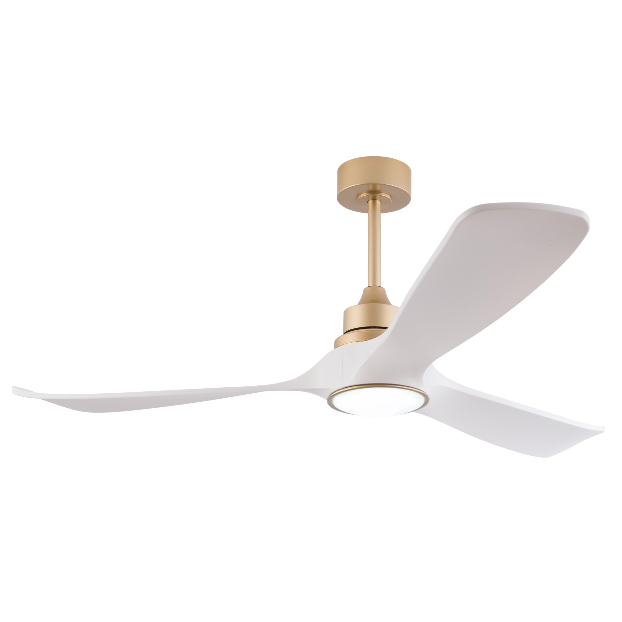Deckenventilator 132 Cm Weiß Und Gold Mit Licht Und Fernbedienung Modenuit