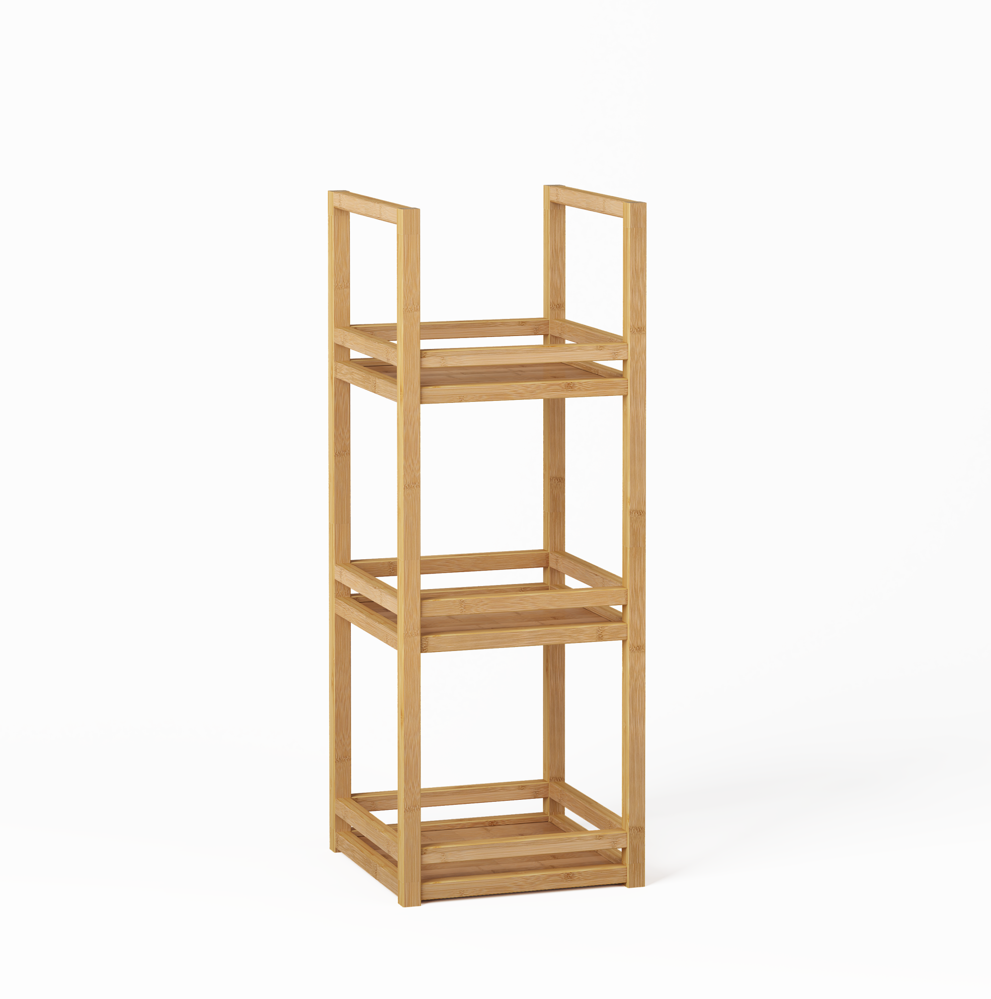 Bambus-badezimmerregal Mit 3 Ebenen, 70 X 26 X 26 Cm, Natur