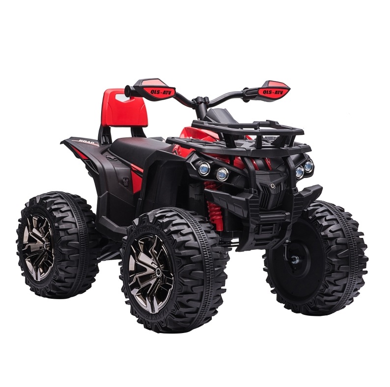 Elektrisches Kinder-quad Rot, 3-8 Km/h, Led-lichter, Musik Usb/tf, 3-5 Jahre