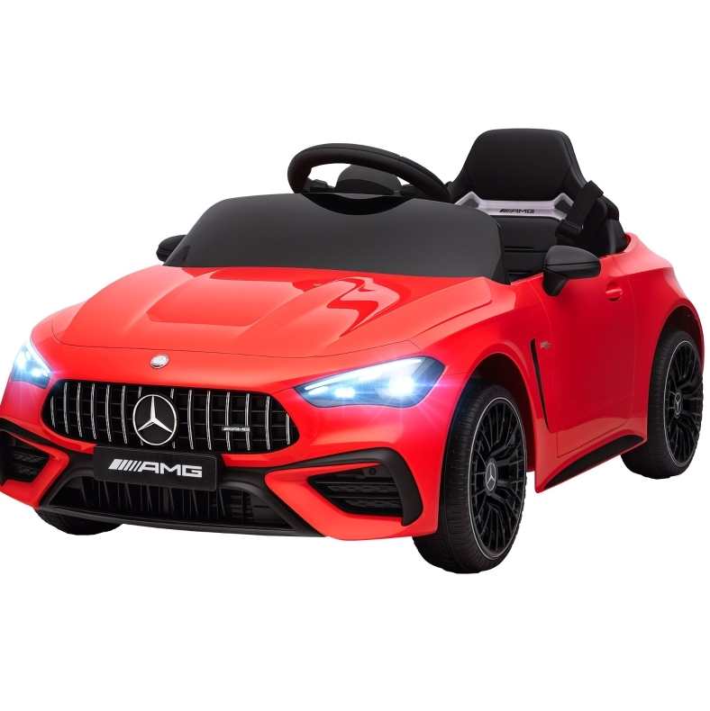 Elektrisches Kinderauto Mercedes-amg 12v Mit Fernbedienung, Led Und Musik, Rot Modenuit