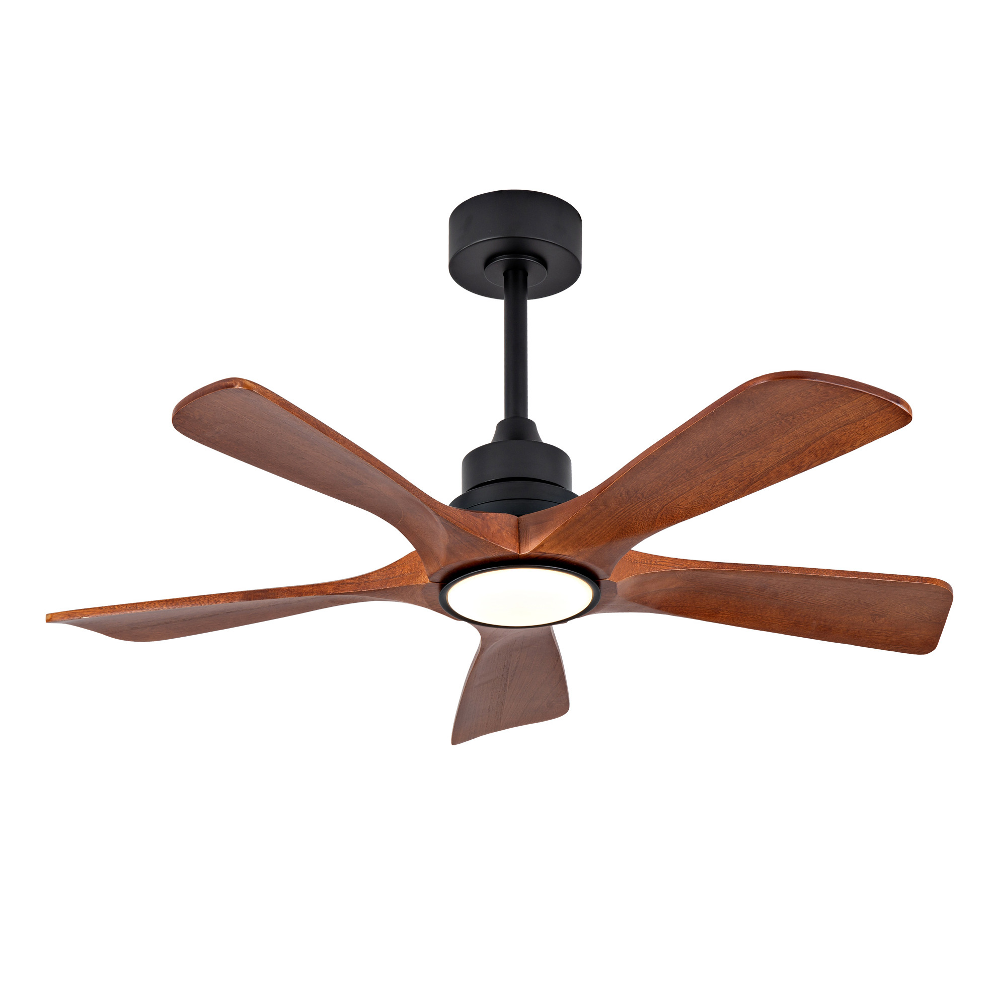 42-zoll-deckenventilator Mit Led-licht, 5 Holzflügeln, Fernbedienung, 6 Stufen