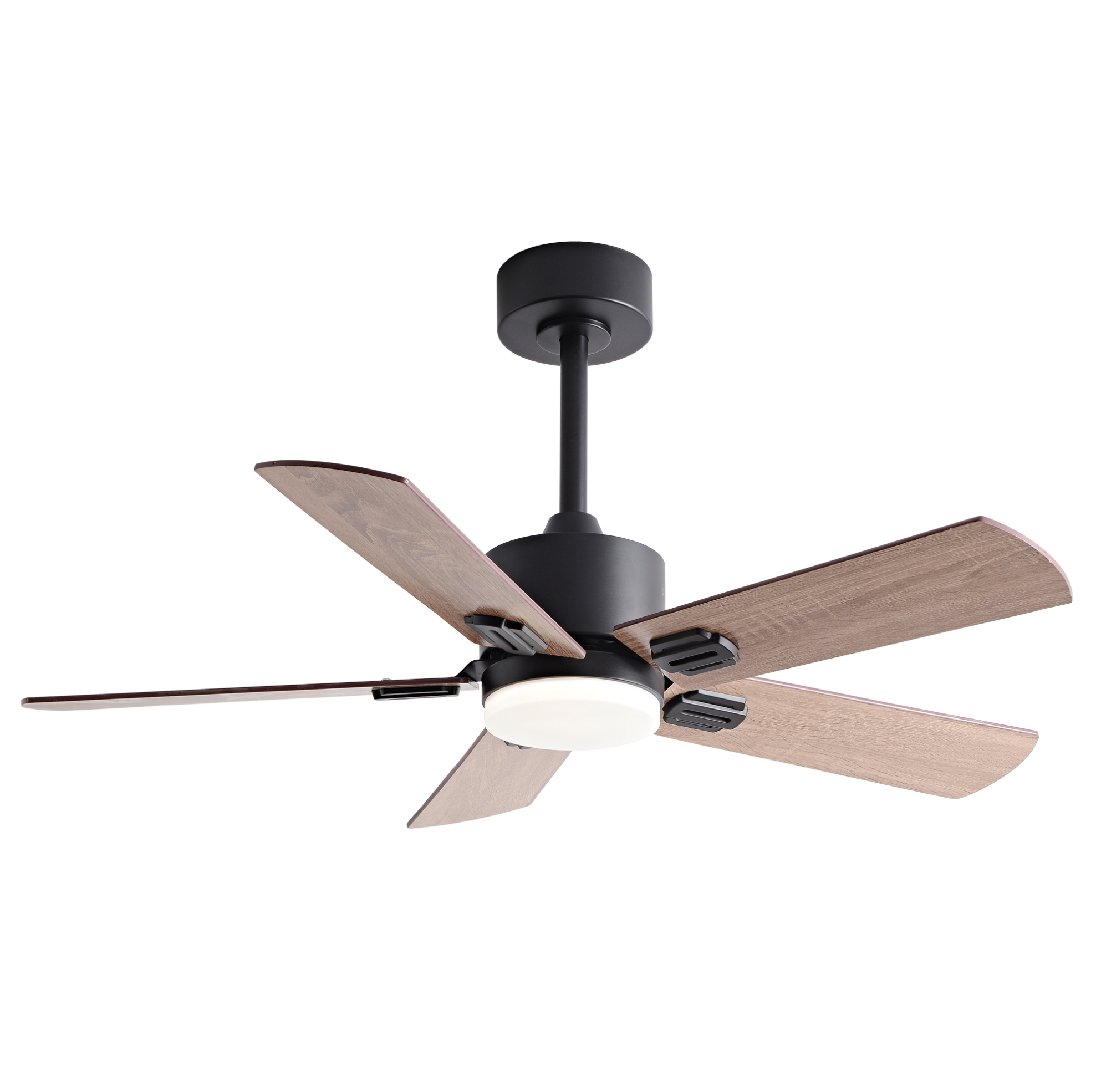 42-zoll-deckenventilator Mit Led-licht, Schwarz, Fernbedienung, 5 Flügel
