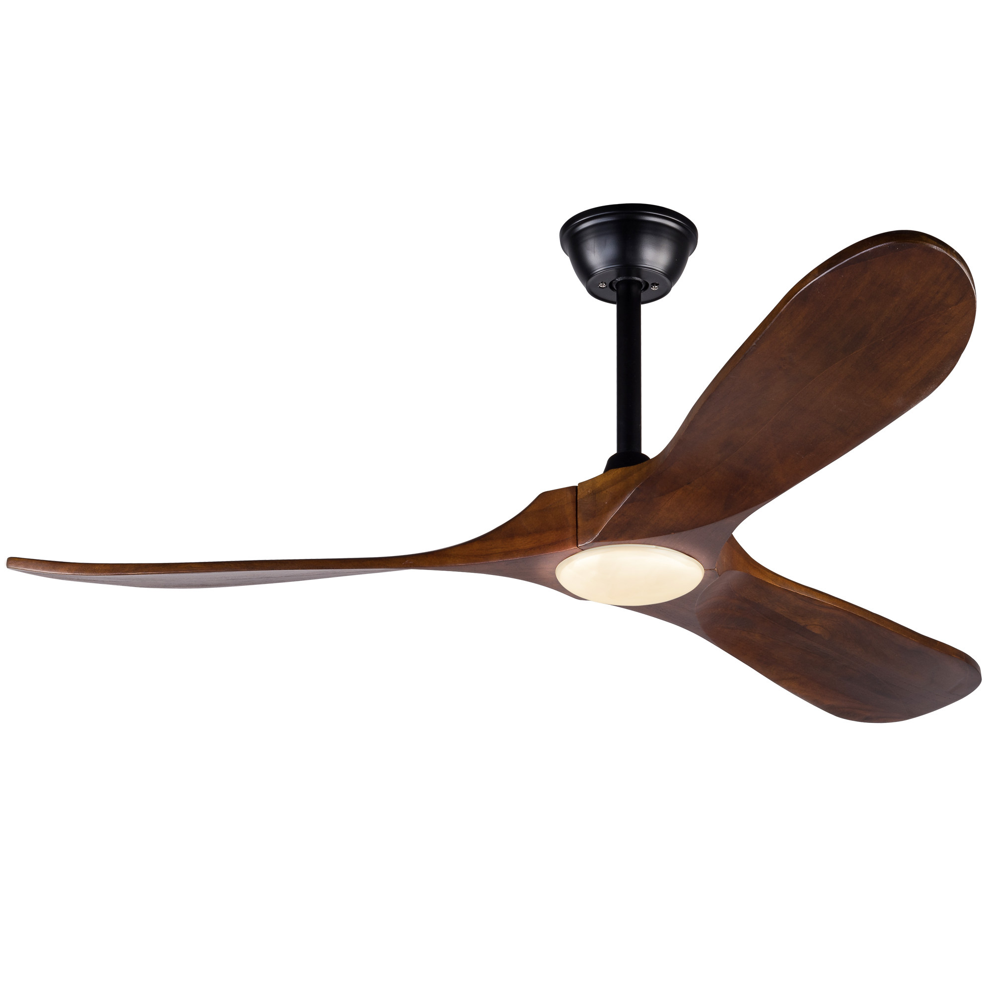 52-zoll-deckenventilator Mit Licht, 3 Holzflügel, Leiser Dc-motor, Modenuit