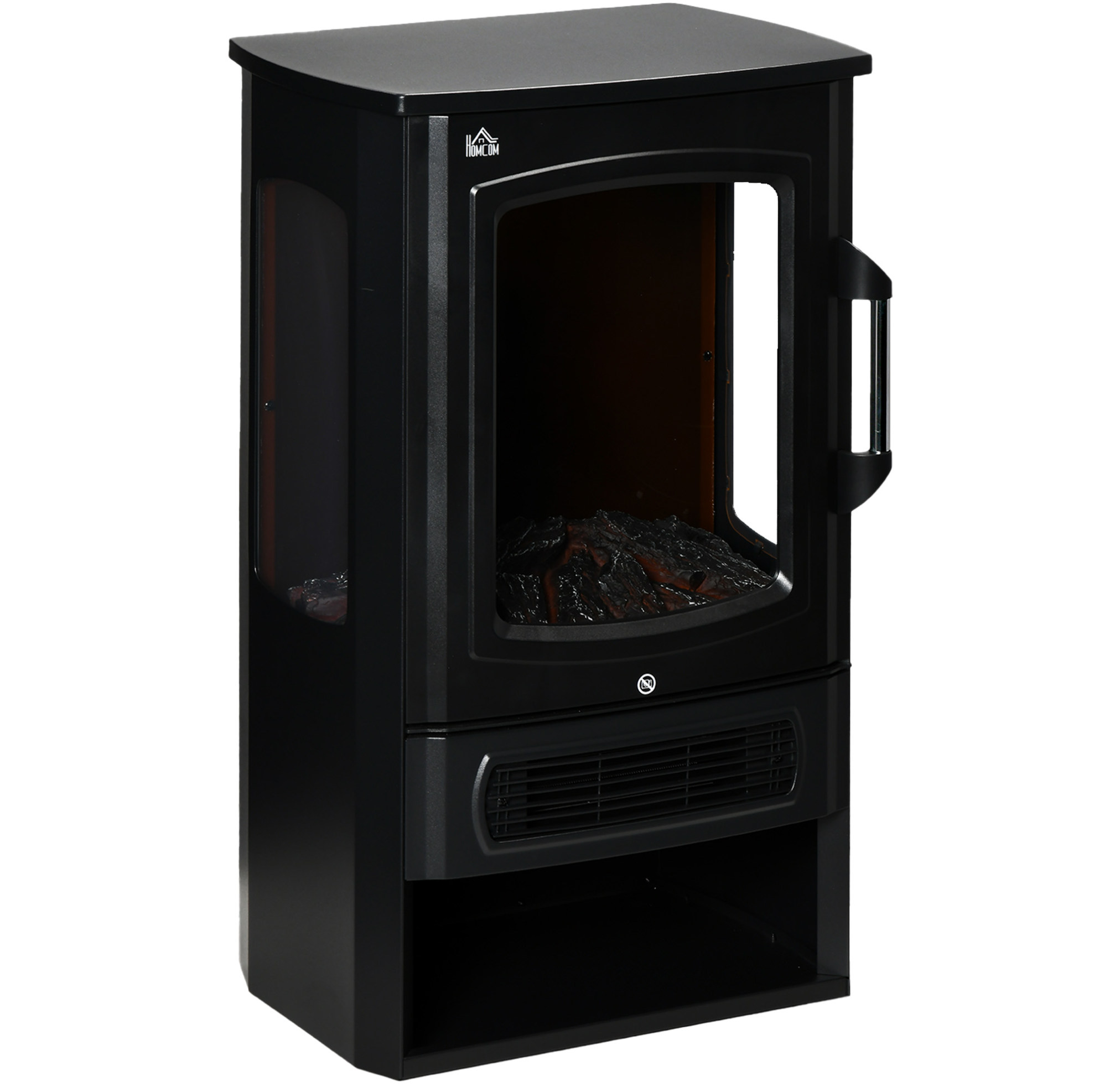 Led Elektrokamin Standkamin Mit Flammeneffekt 1000/2000 W 44,5 X 32 X 74 Cm Schwarz Modenuit