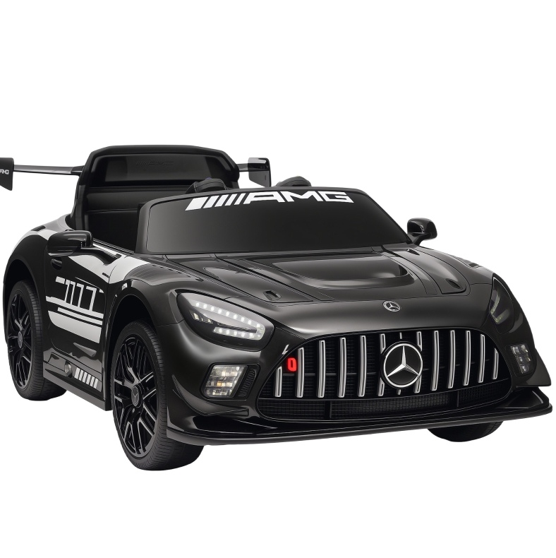 Elektrisches Kinderauto Mercedes-amg 12v Schwarz Mit 2,4g-fernbedienung