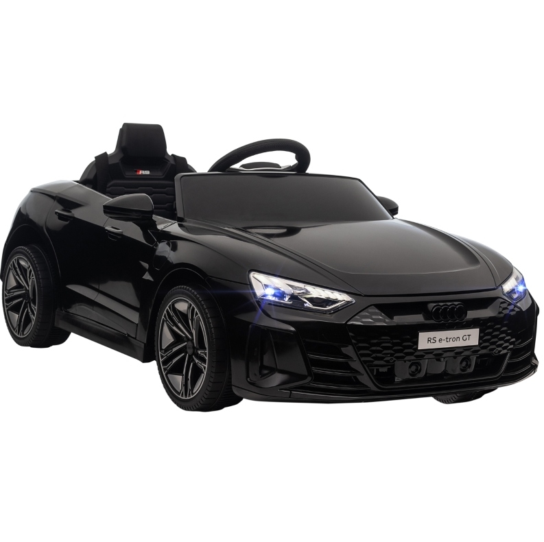Elektrisches Kinderauto Audi Mit Sicherheitsgurt, Fernbedienung Und Licht, Schwarz