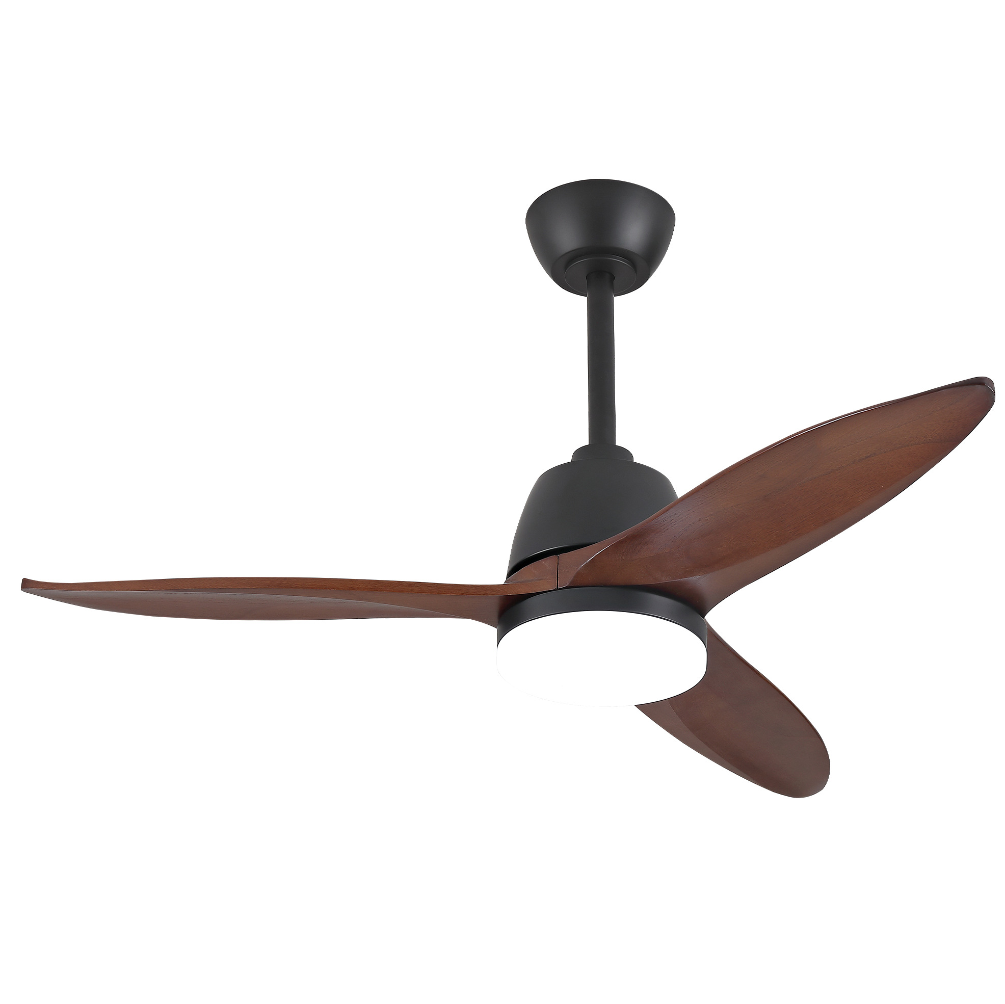 Schwarzer 42-zoll-deckenventilator Mit Led-licht, 3 Lichtfarben, Reversibler Dc-motor