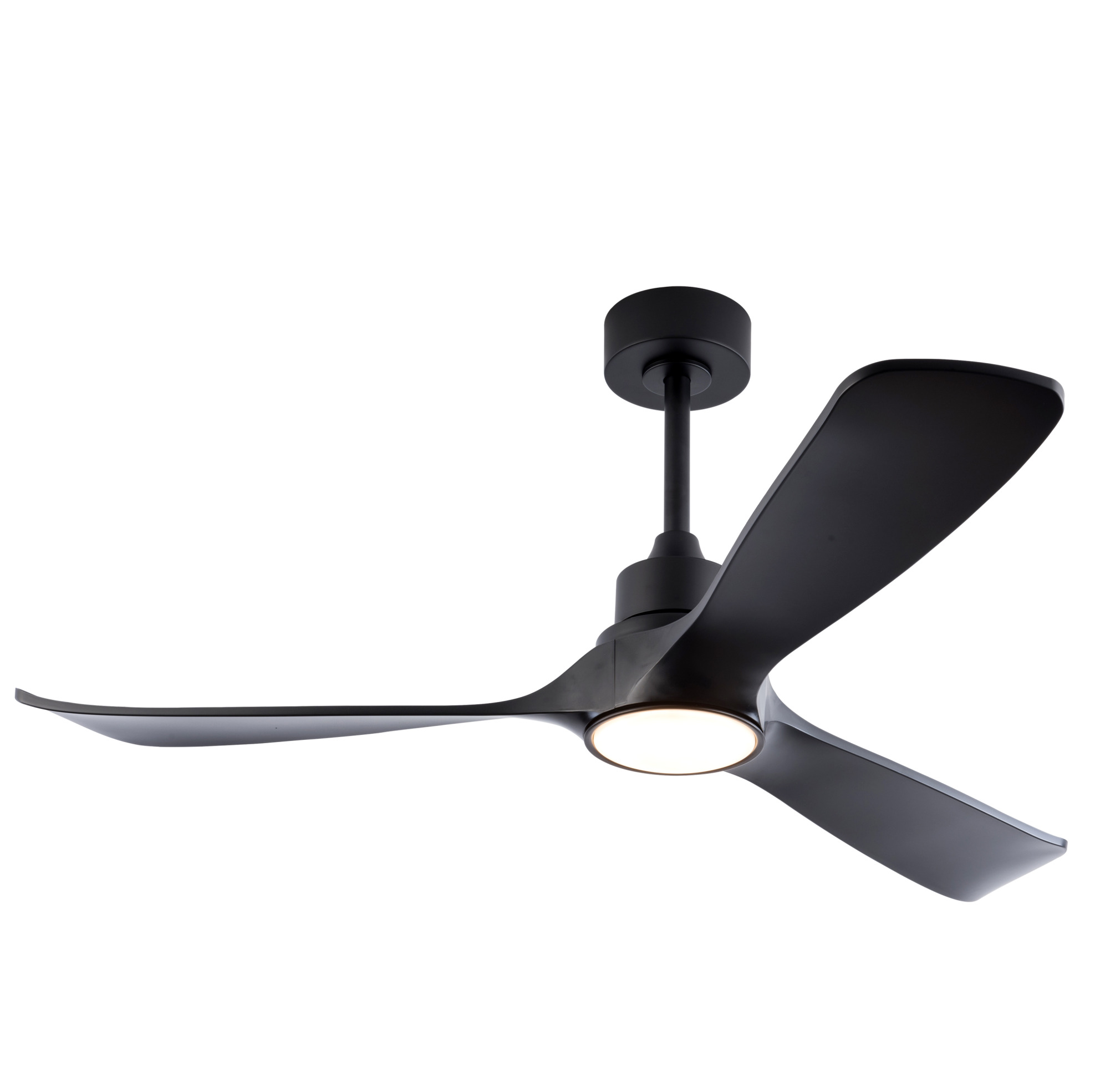 Schwarzer Deckenventilator Mit Licht 52 Zoll Und Fernbedienung, Reversibler Dc-motor