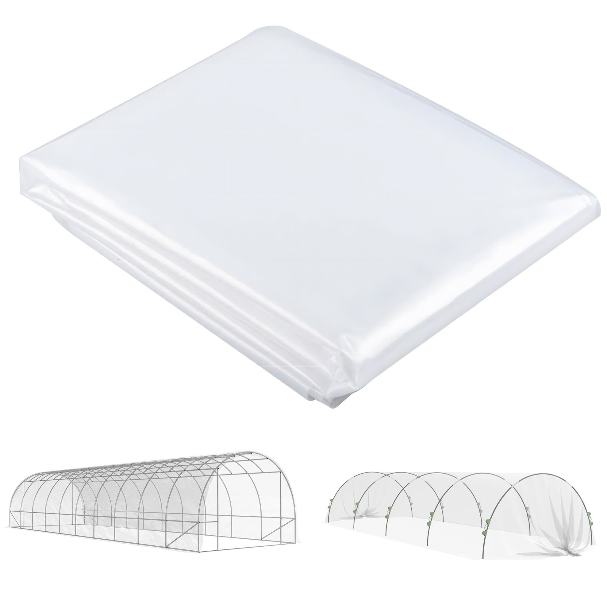 Gewächshausfolie 6 X 10 M Transparent Aus Polypropylen Mit Uv-schutz