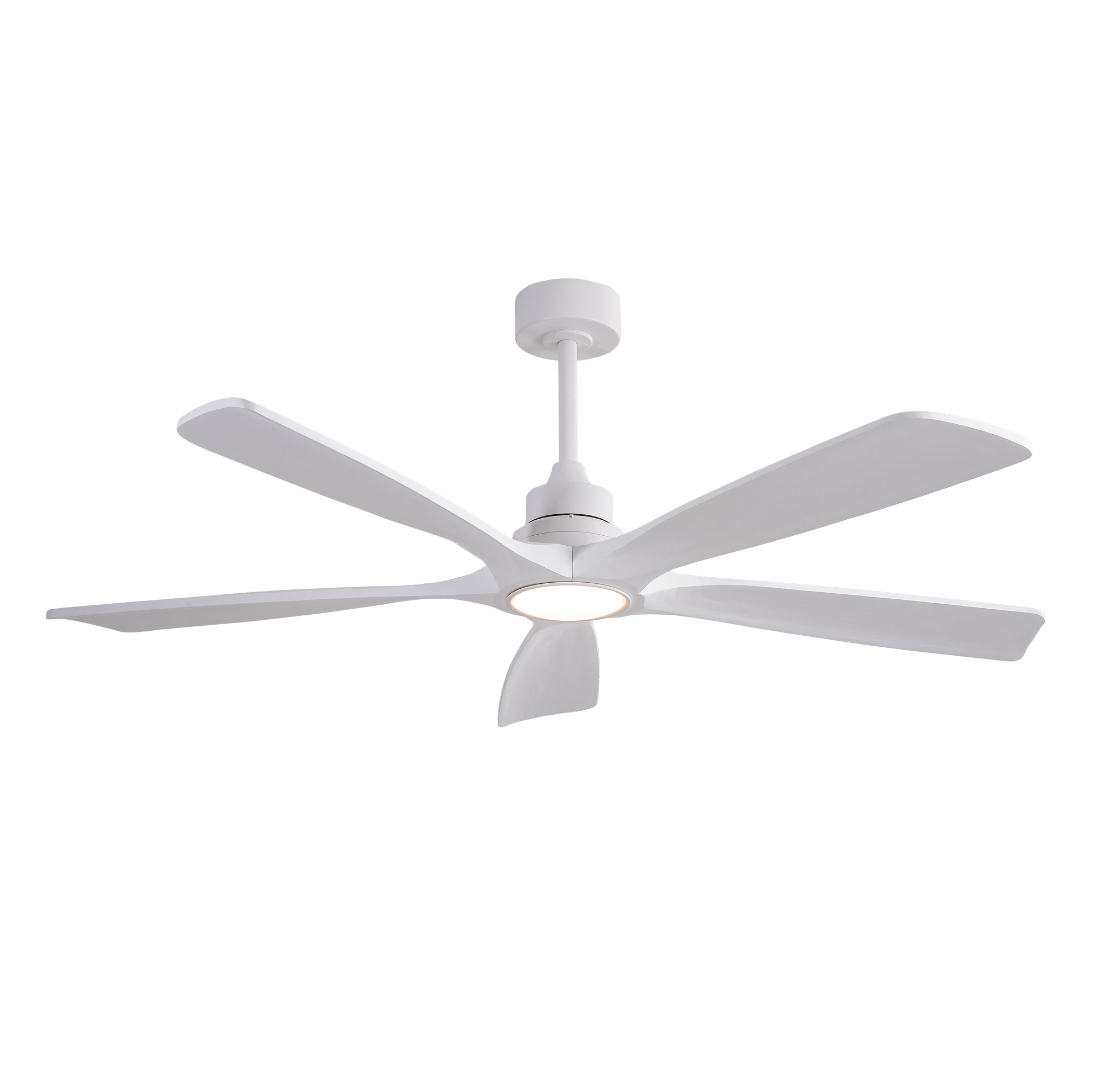 42" Deckenventilator Weiß Mit Led-licht, 3 Holzflügel, Fernbedienung Modenuit