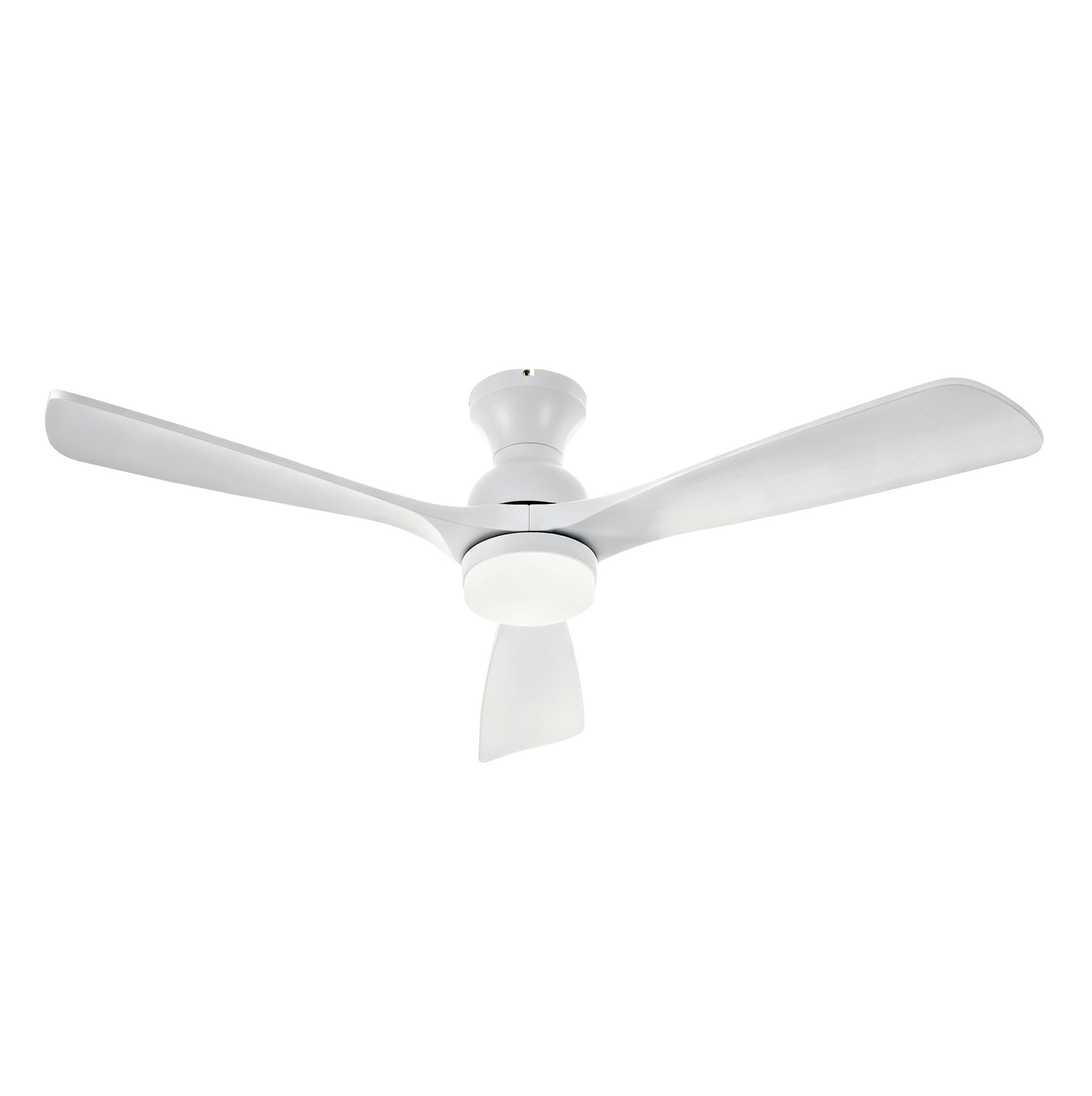 52" Deckenventilator Weiß Mit Led-licht Und Fernbedienung, 3 Holzflügel, 6 Stufen