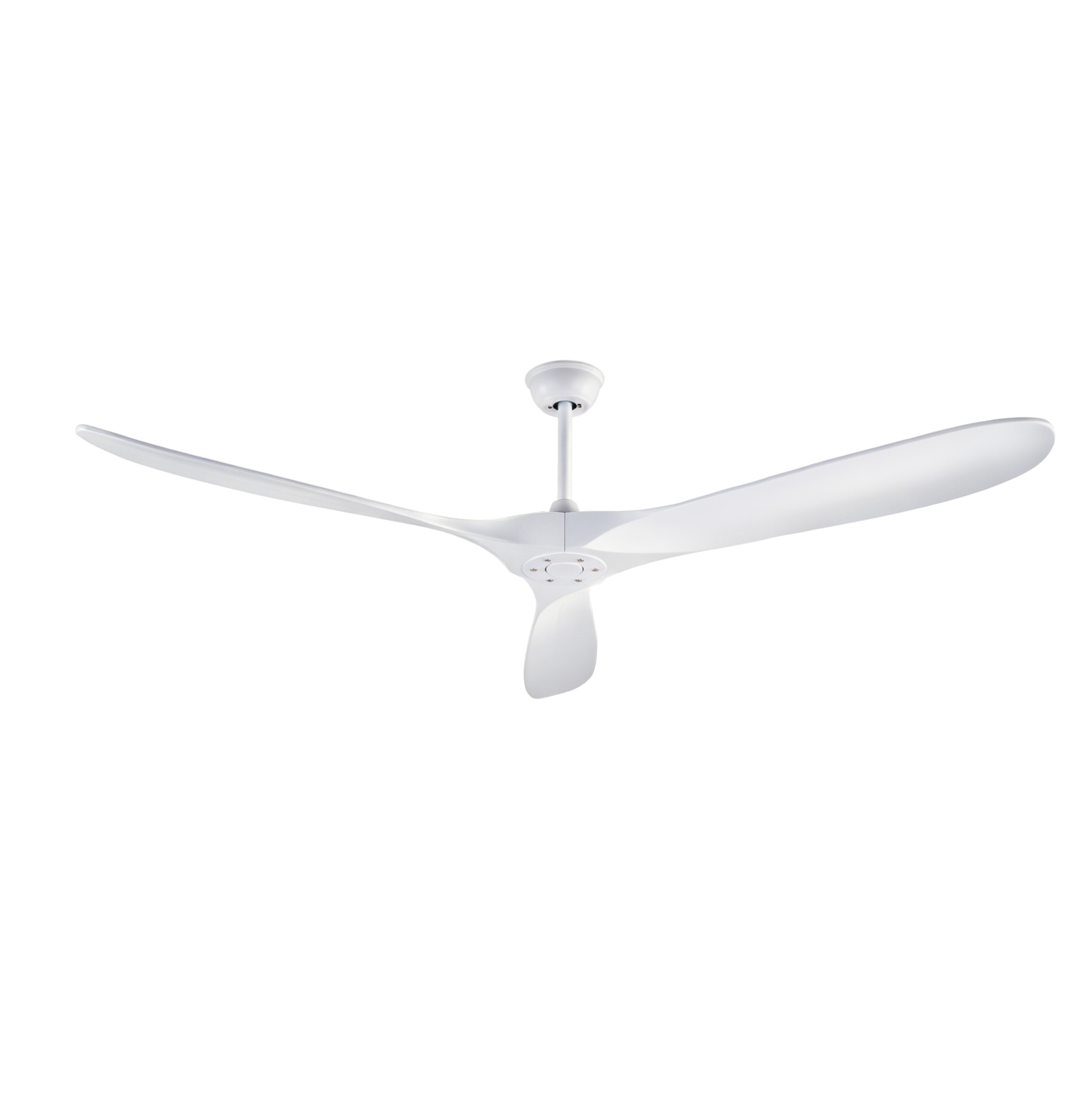 Moderner Weißer 72-zoll-deckenventilator, 3 Holzflügel, Ohne Licht, Mit Fernbedienung