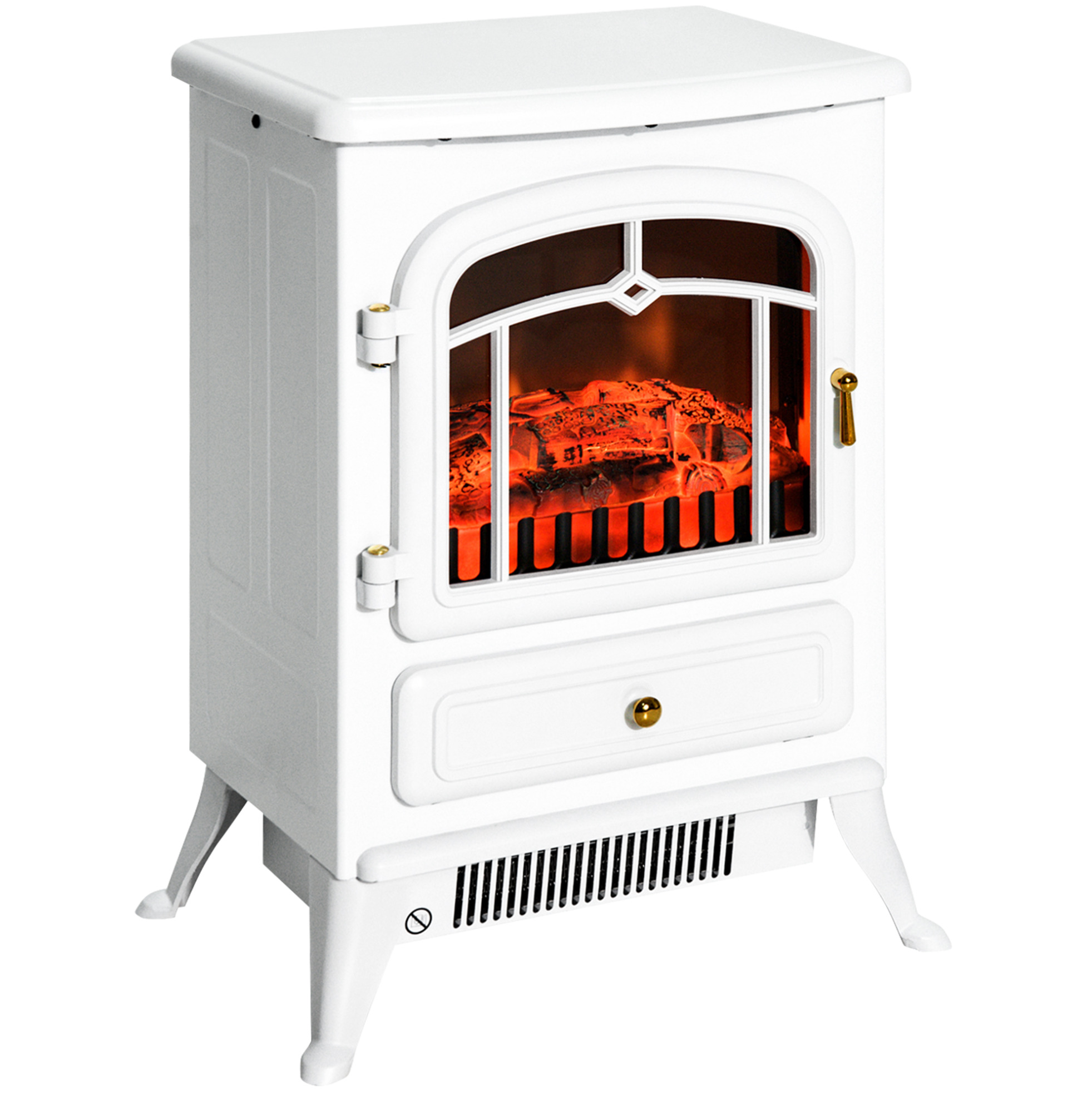 Elektrokamin Mit Flammeneffekt 950/1850 W Überhitzungsschutz Weiß 41,5 X 28 X 54,8 Cm Modenuit