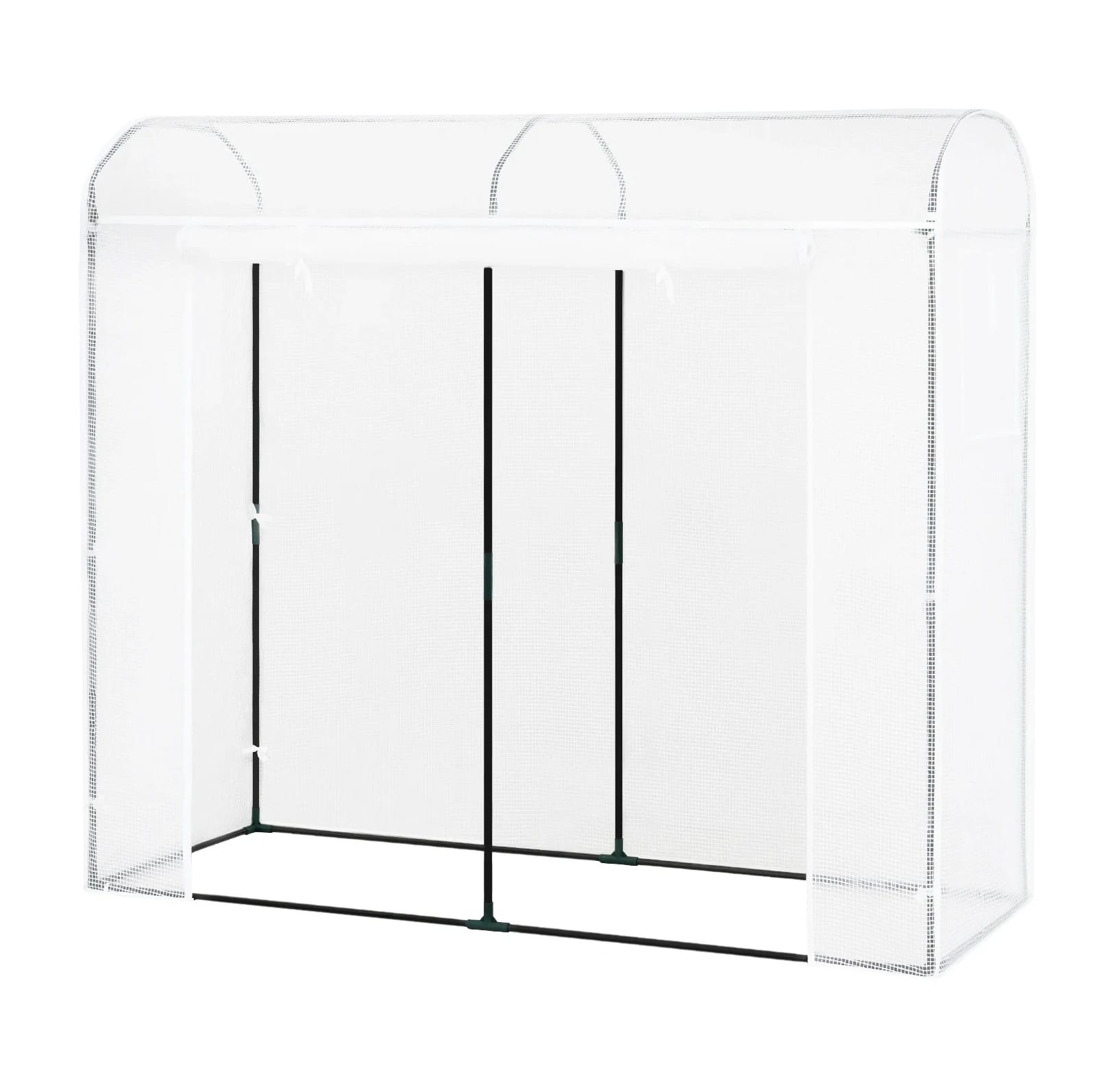 Weie Tunnel-gew4chshaus 170 X 68 X 200 Cm Aus Stahl Und Polyethylen