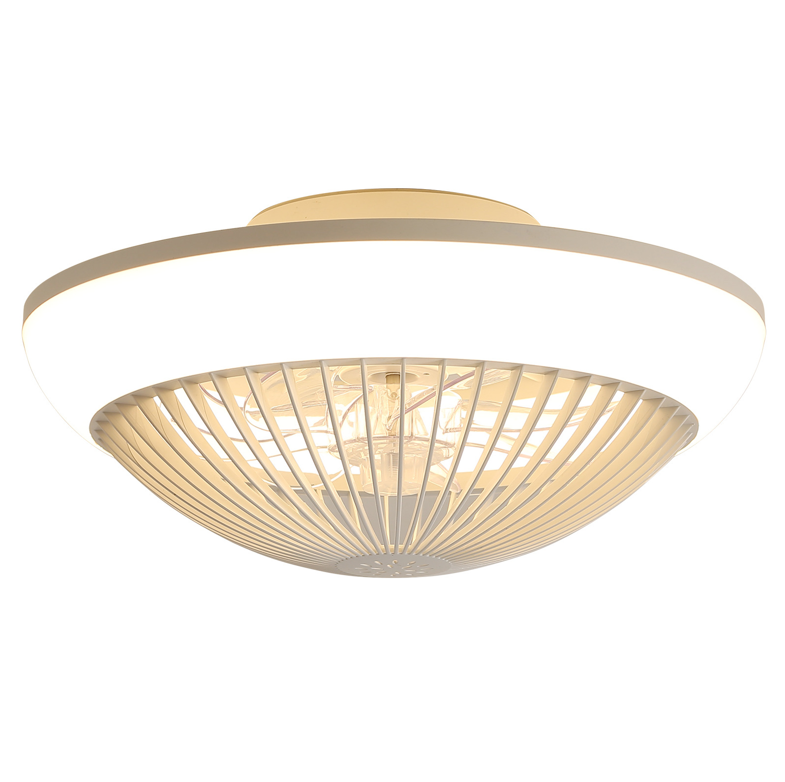Deckenventilator 38 Cm Mit Led-licht Rgb, Fernbedienung, 7 Weißen Abs-flügeln