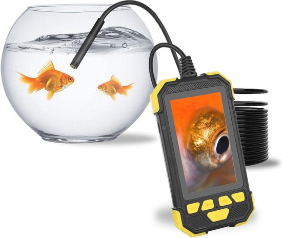 Industrielle Inspektionsendoskopkamera Mit 1080p-auflösung, 4,3"-lcd-bildschirm, 5 M Langem, Halbstarrem Schwanenhals-boreskop (wasserdicht) Für Automotoren
