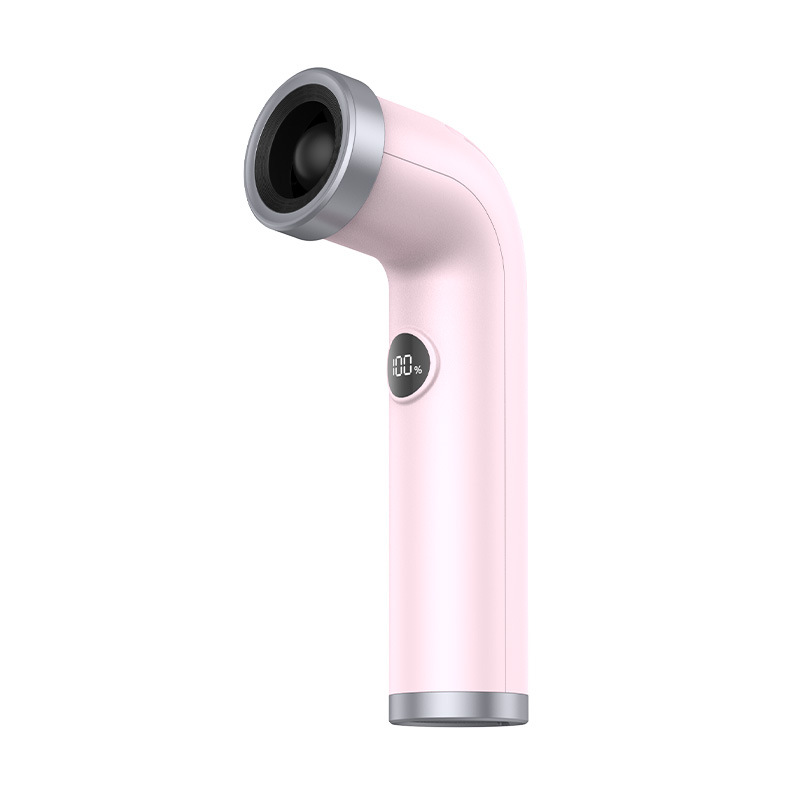 Tragbarer Elektrischer Tischventilator, 3000 Mah, Schneller Turbolüfter Mit Digitalanzeige, Pink