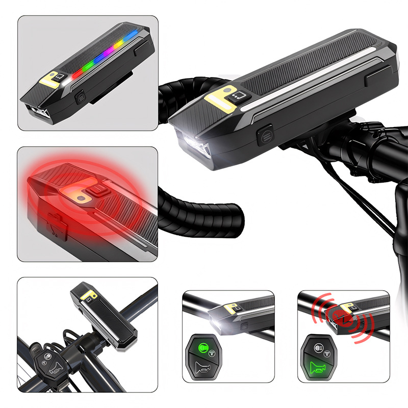 Modell Q07l (2400 Mah Ipx4) – Fahrradbeleuchtung/fahrradrücklicht/fahrradalarmhupe – 2400 M