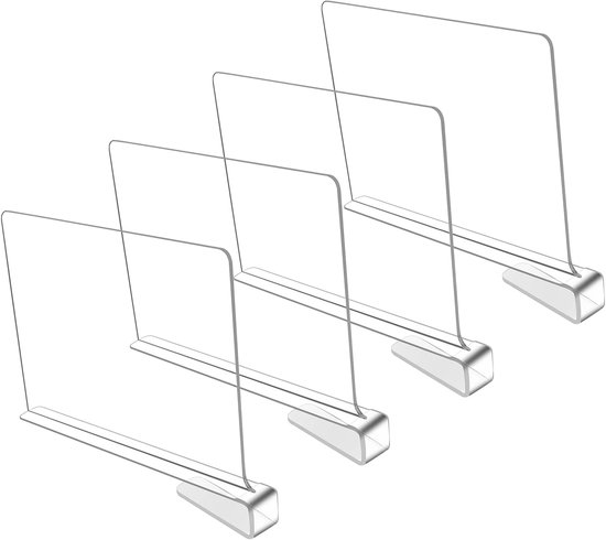 Transparente Acryl-kleiderschrankteiler – Trennwände Zum Organisieren Und Sortieren Von Kleidung (4-teiliges Set)