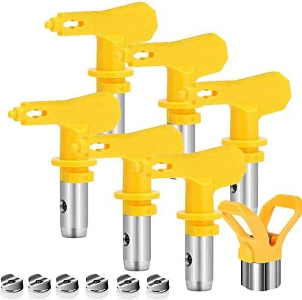 Sechs Airless-düsen Mit Düsendichtungen, Geeignet Für Airless-spritzsysteme (modelle 515, 517, 519, 521, 523, 525).