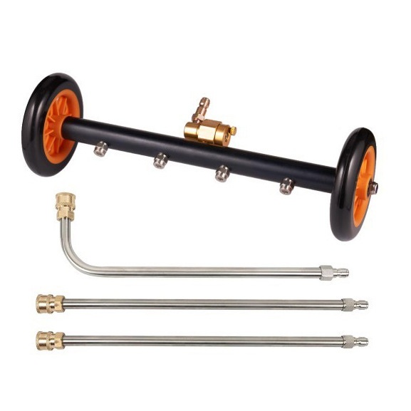 16-zoll-oberflächenreiniger, Fahrgestellreiniger, Multifunktionaler Wasserbesen, 4000 Psi – Orange (düse Nicht Abnehmbar)