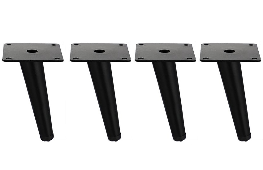 4-teiliges Set Aus Metallfüßen Für Tv-schränke, Sofas, Couchtische Und Möbel (schwarz, 20 Cm)