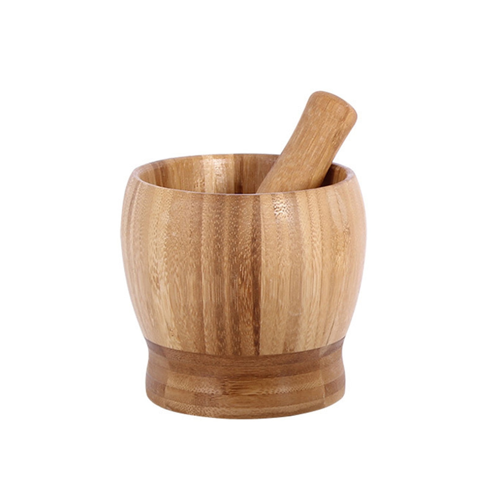 Mörser Und Stößel Aus Holz, Knoblauchmörser, Pfefferpresse, Zerkleinerer, Zerkleinerer, Multifunktionales Küchengerät - Große Größe, 9,8 Cm Durchmesser.