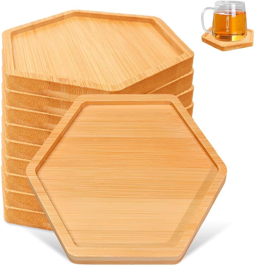 10-teiliges Set Aus Bambusuntersetzern, Tischuntersetzern, Kaffeeuntersetzern, Mosaikuntersetzern Und Kerzenuntersetzern