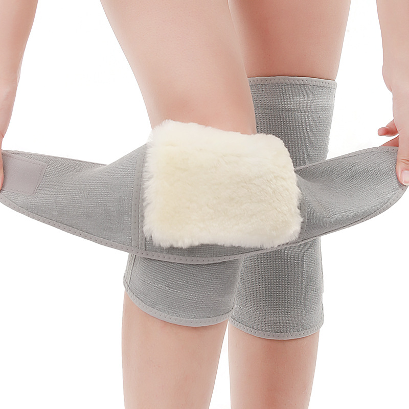 Dicke Knieschoner Aus Wolle, Geeignet Für Damen Und Herren, Verstellbare Beinschützer Mit Klettverschluss, Bieten Wärme Und Unterstützung Bei Arthritis Und Yoga, Größe M
