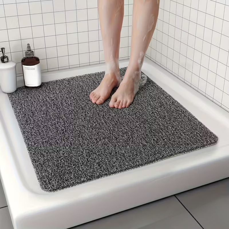 1 Stück Badezimmer-rutschfeste Matte, Duschmatte Mit Schaumstoffbasis, Wasserdichte Bodenmatte, 21 X 21 Zoll, 2100-2500 G/m², 0,4 Zoll/1 Cm Dick, Badezimmerzubehör.