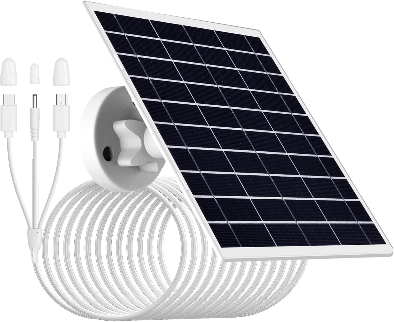 9w/5v Solarpanel Für Überwachungskameras, Wasserdichtes Ladegerät Mit 4 M Langem 3-in-1-kabel Für Akkubetriebene Kameras
